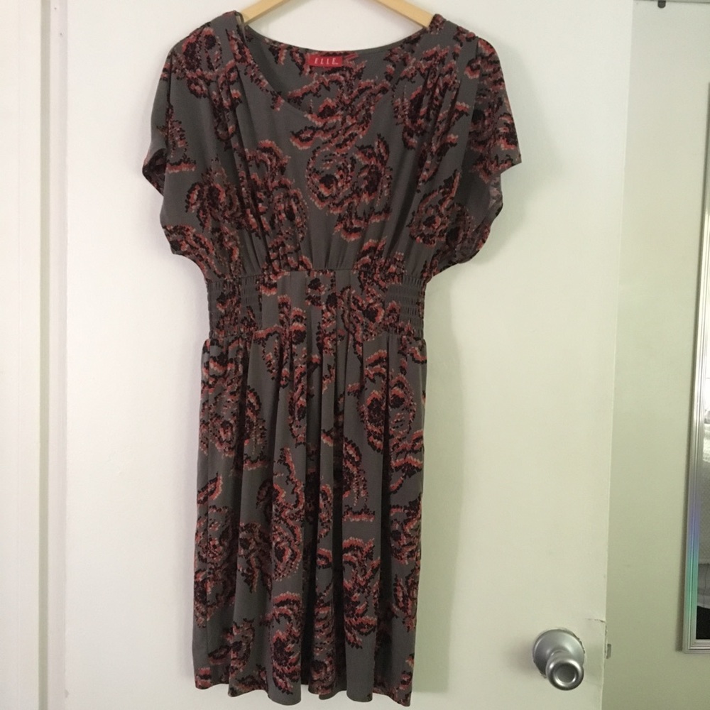 Elle grey pixel floral dress size M